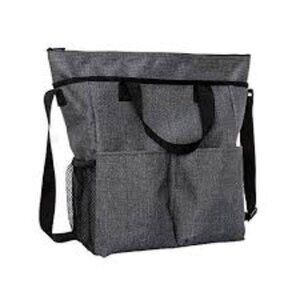 thirty-one Crossbody Organizing Tote in Charcoal Crosshatch - No Monogram - 9025